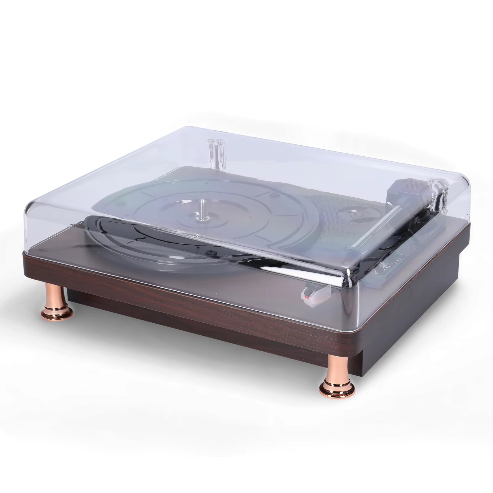 Retro Vinyl Record Player W/ Dustproof Cover Classic Nostalgic Style Record Player 33/45/78RPM Turntables Gramophone Phonograph